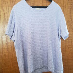 Appleseed’s Petites Textured Short Sleeve Top PXL Lavender